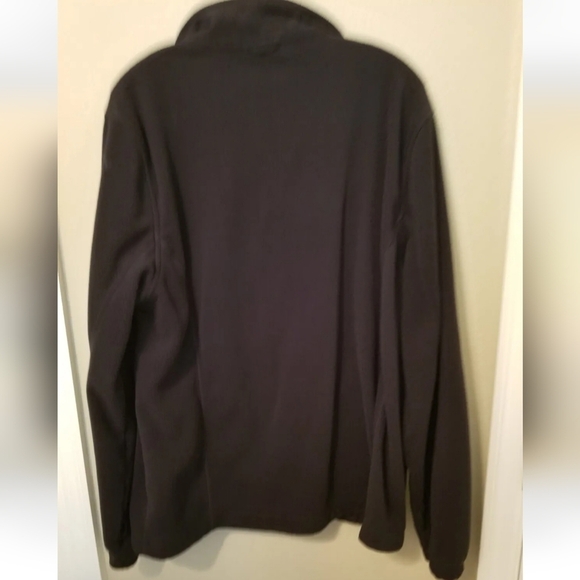 Lands End Jacket Mens  L Tall/Granda  Black Fleece Full Zip - Picture 4 of 6